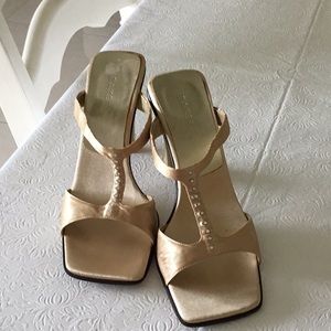 Baker’s vintage gold sandal shoes.